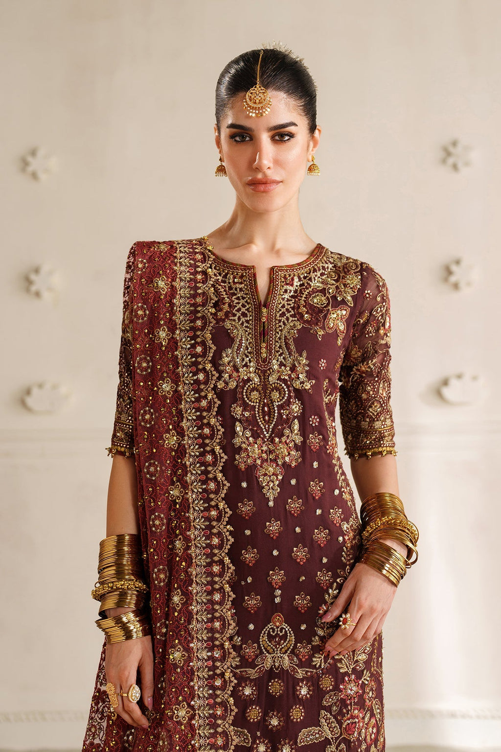 EMBROIDERED CHIFFON CH14-07 STITCHED