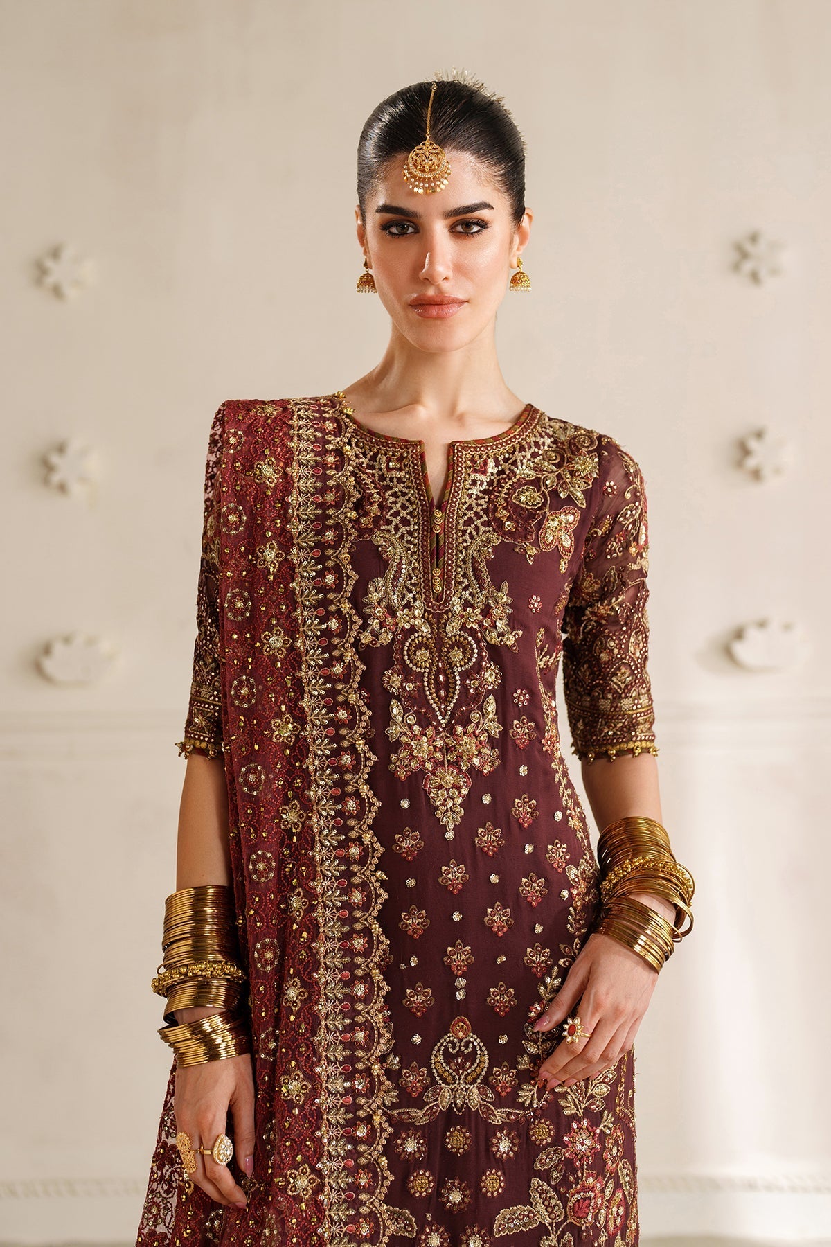 EMBROIDERED CHIFFON CH14-07 STITCHED