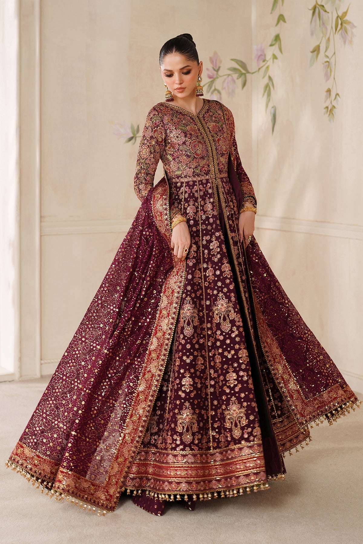 EMBROIDERED CHIFFON CH14-05 STITCHED