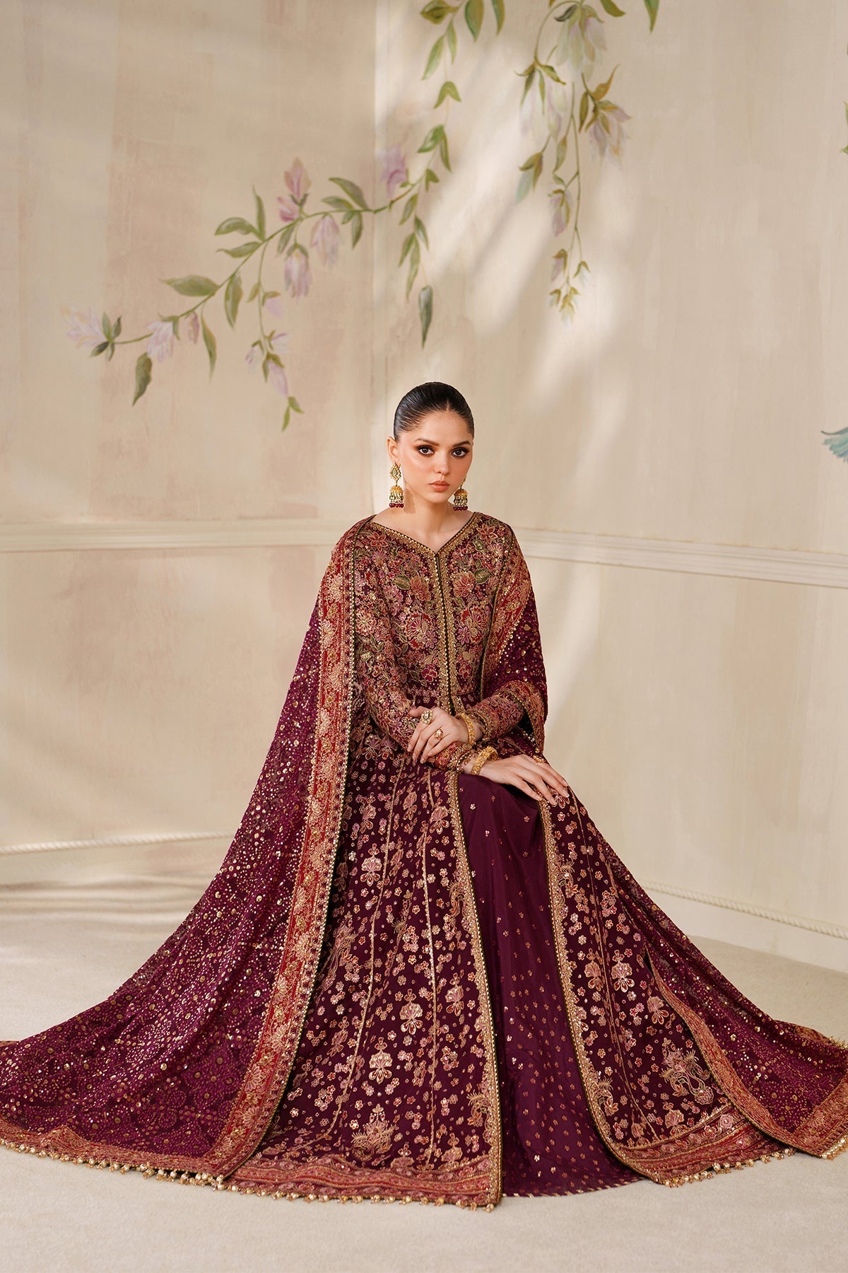 EMBROIDERED CHIFFON CH14-05 STITCHED