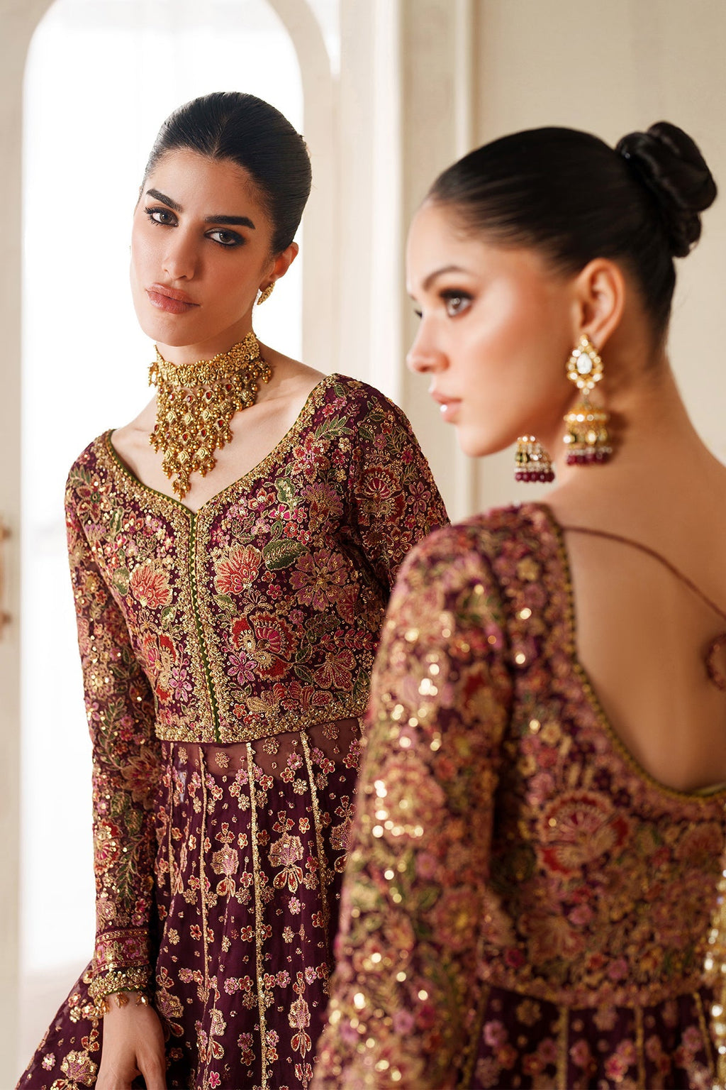EMBROIDERED CHIFFON CH14-05 STITCHED