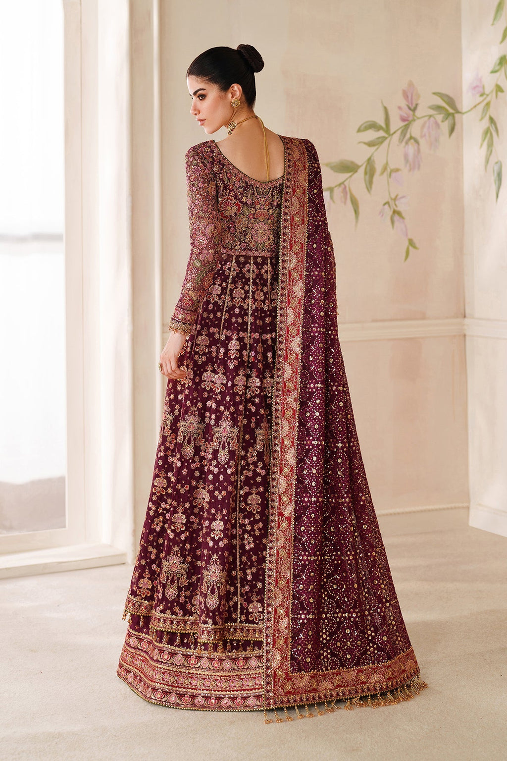 EMBROIDERED CHIFFON CH14-05 STITCHED