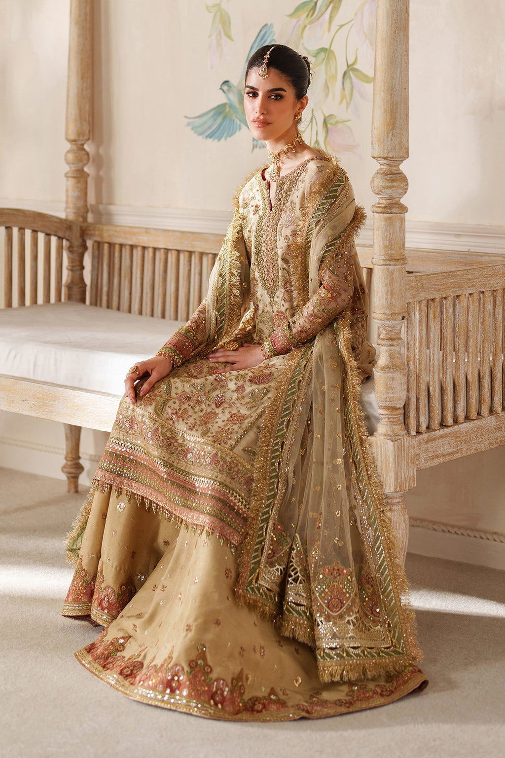 EMBROIDERED NET CH14-02 STITCHED