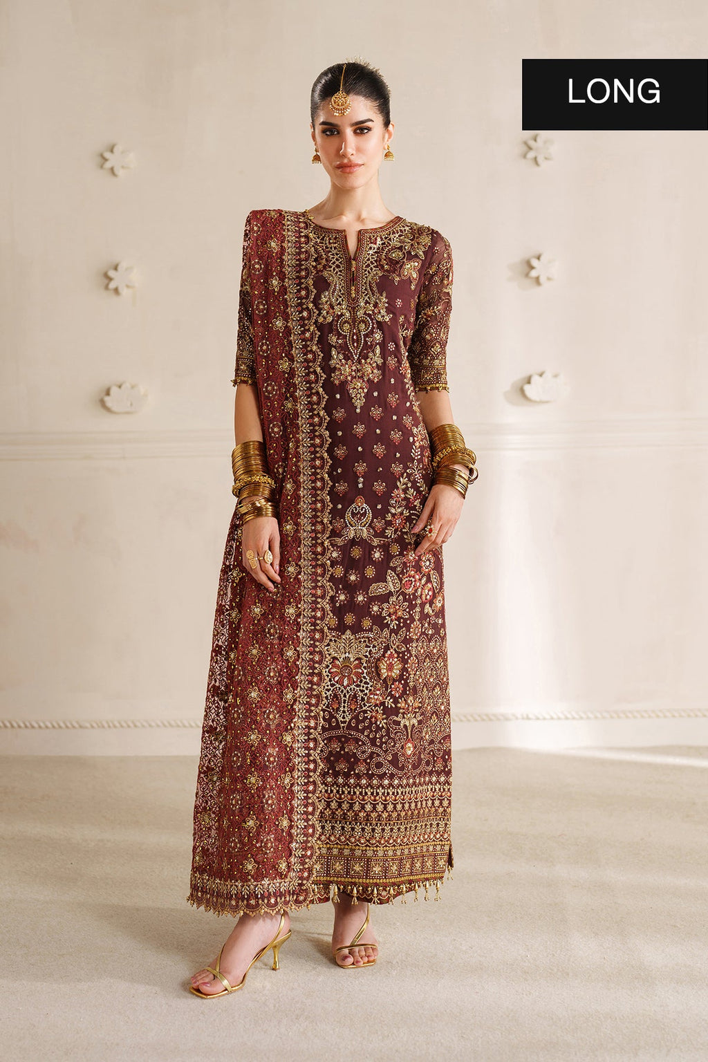 EMBROIDERED CHIFFON CH14-07 STITCHED