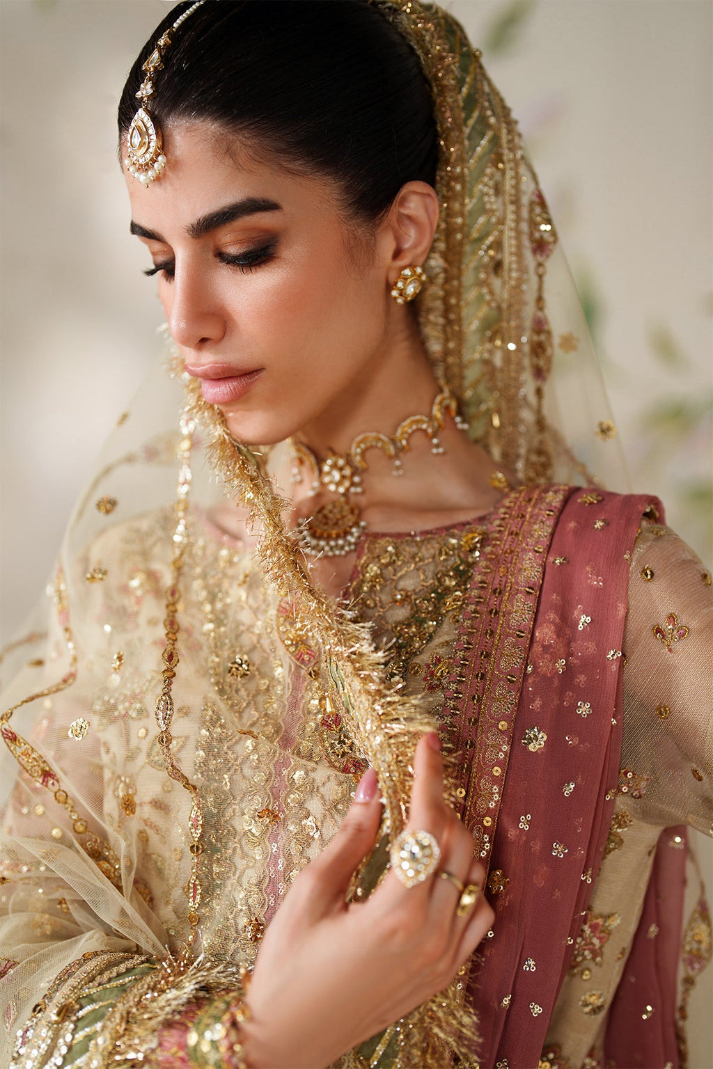 EMBROIDERED NET CH14-02 STITCHED