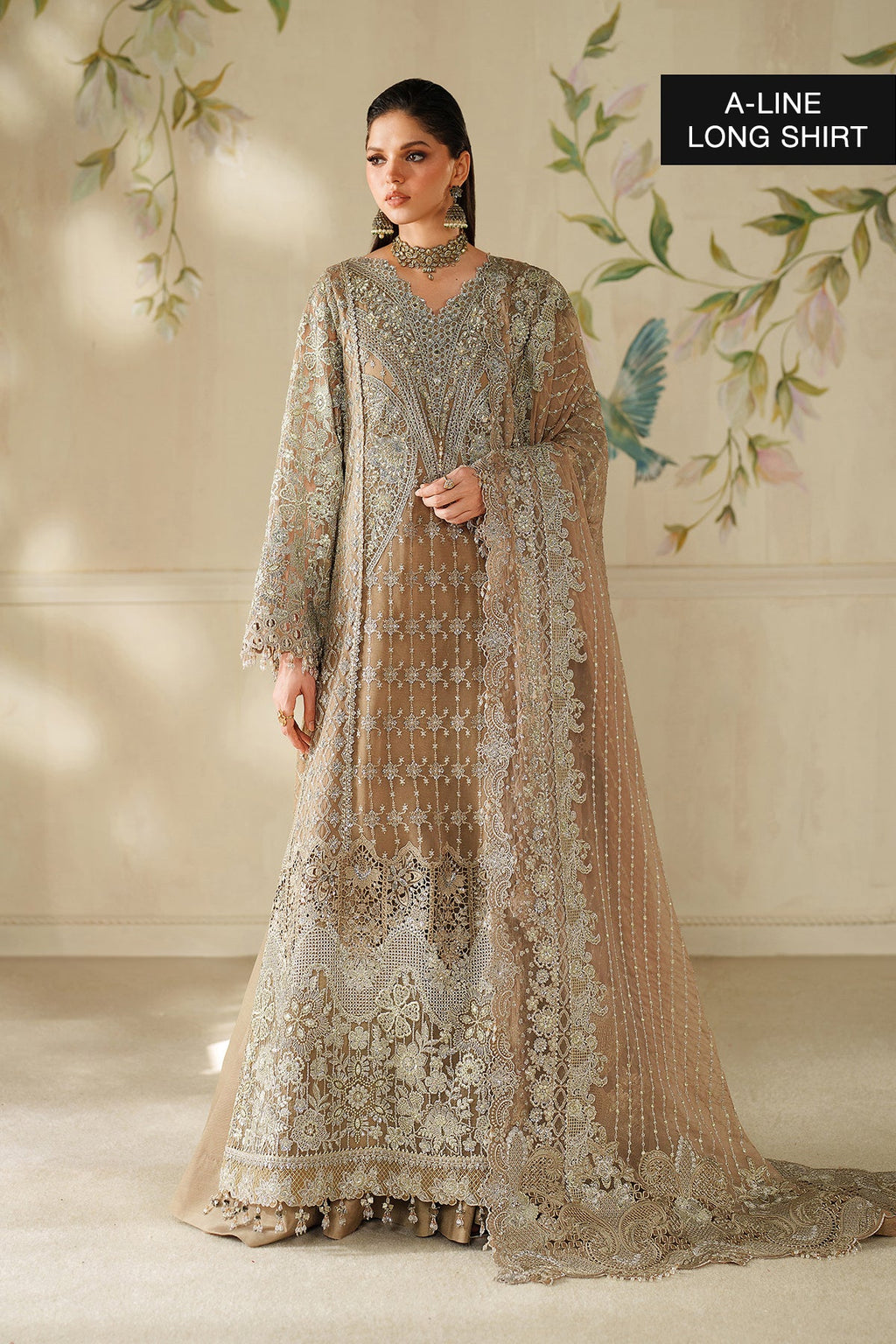 EMBROIDERED CHIFFON CH14-08 STITCHED