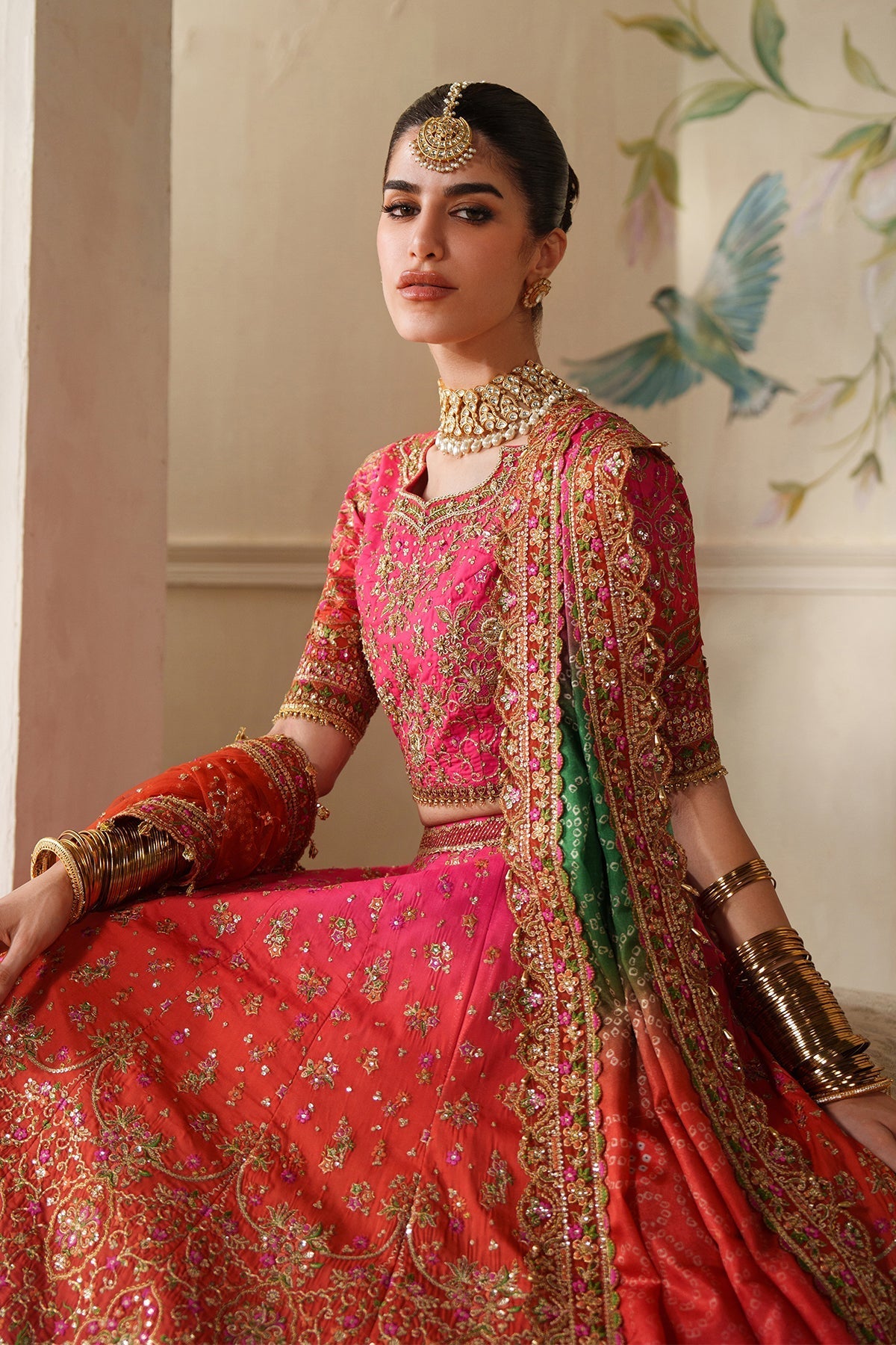 EMBROIDERED SILK CH14-03 STITCHED