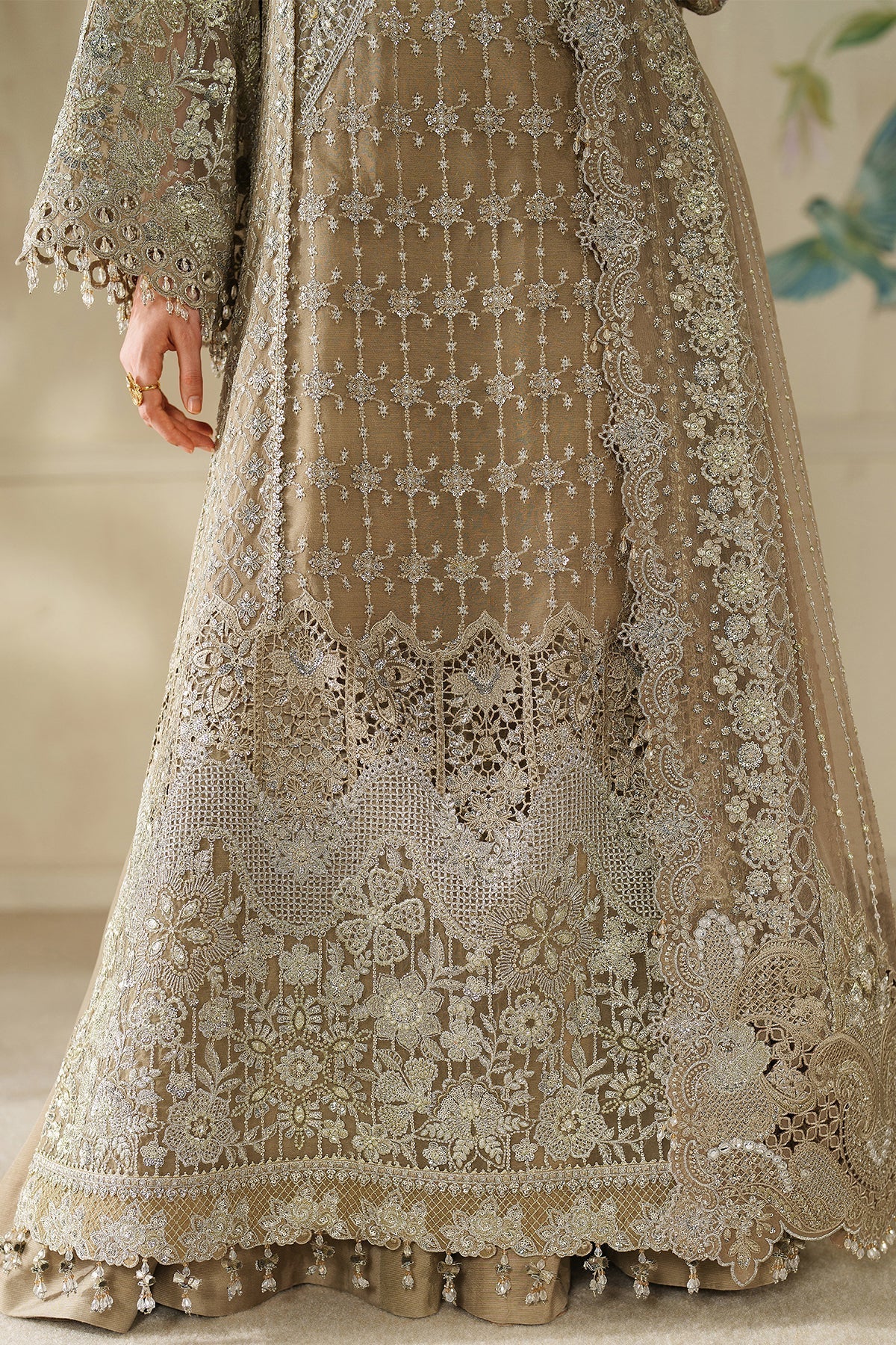 EMBROIDERED CHIFFON CH14-08 STITCHED