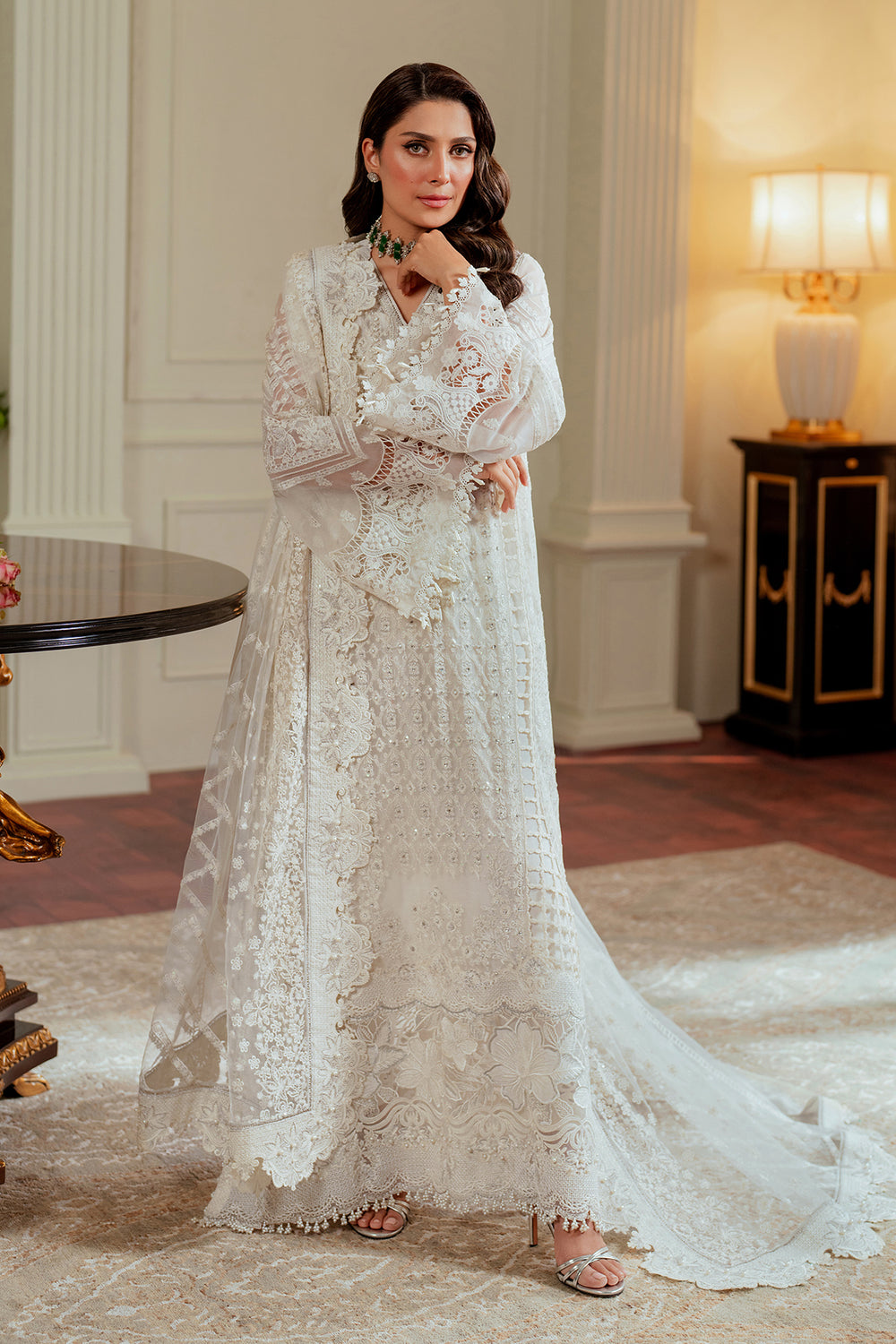 Baroque Chantelle 24 - Embroidered Chiffon White