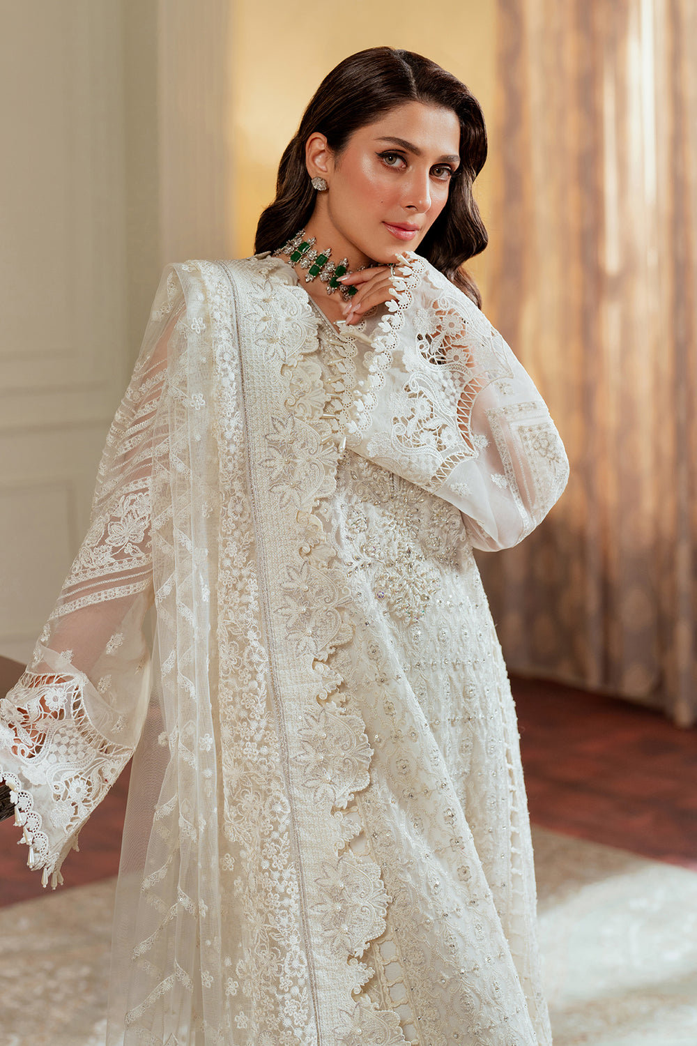 Baroque Chantelle 24 - Embroidered Chiffon White