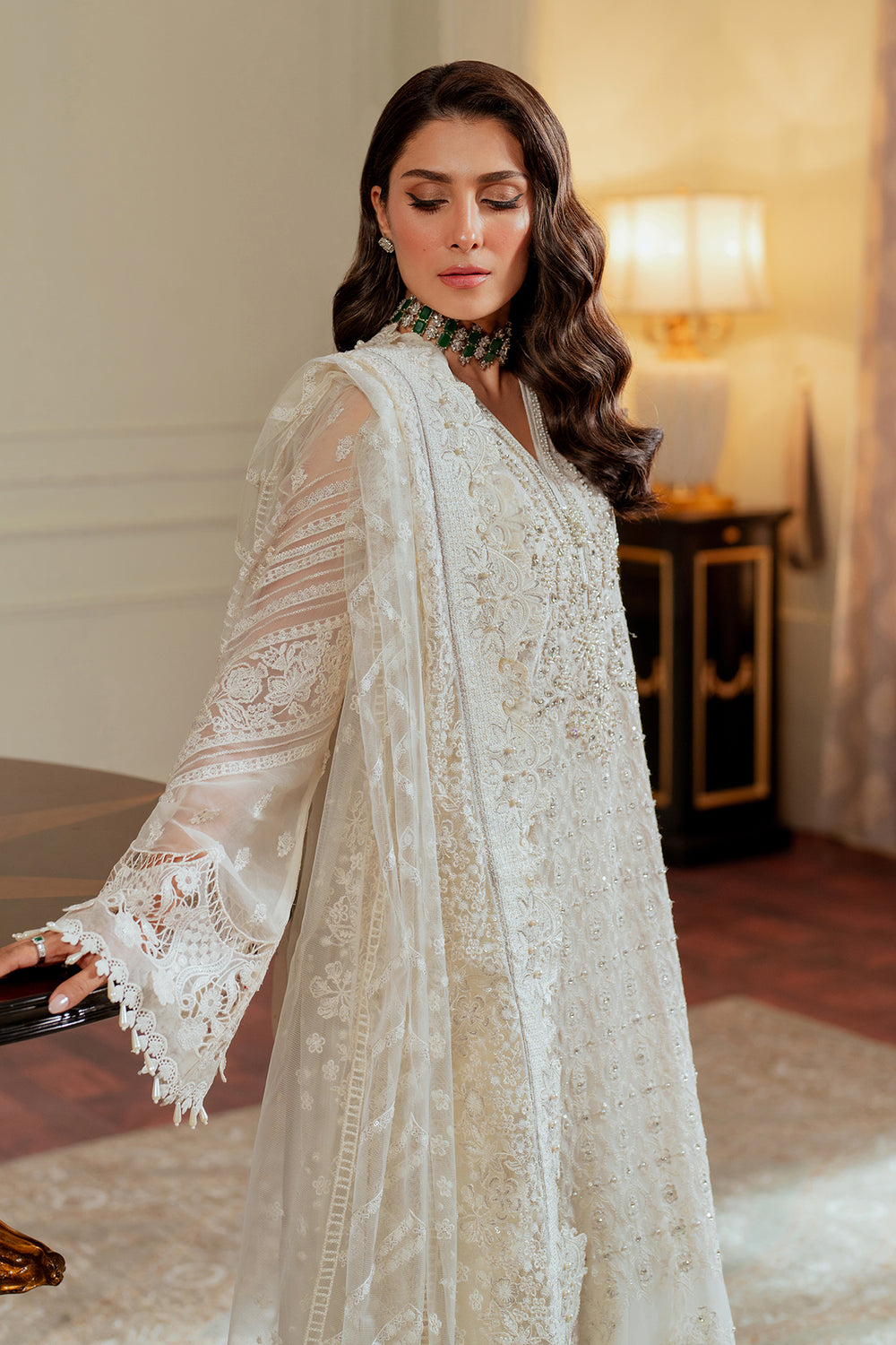 Baroque Chantelle 24 - Embroidered Chiffon White