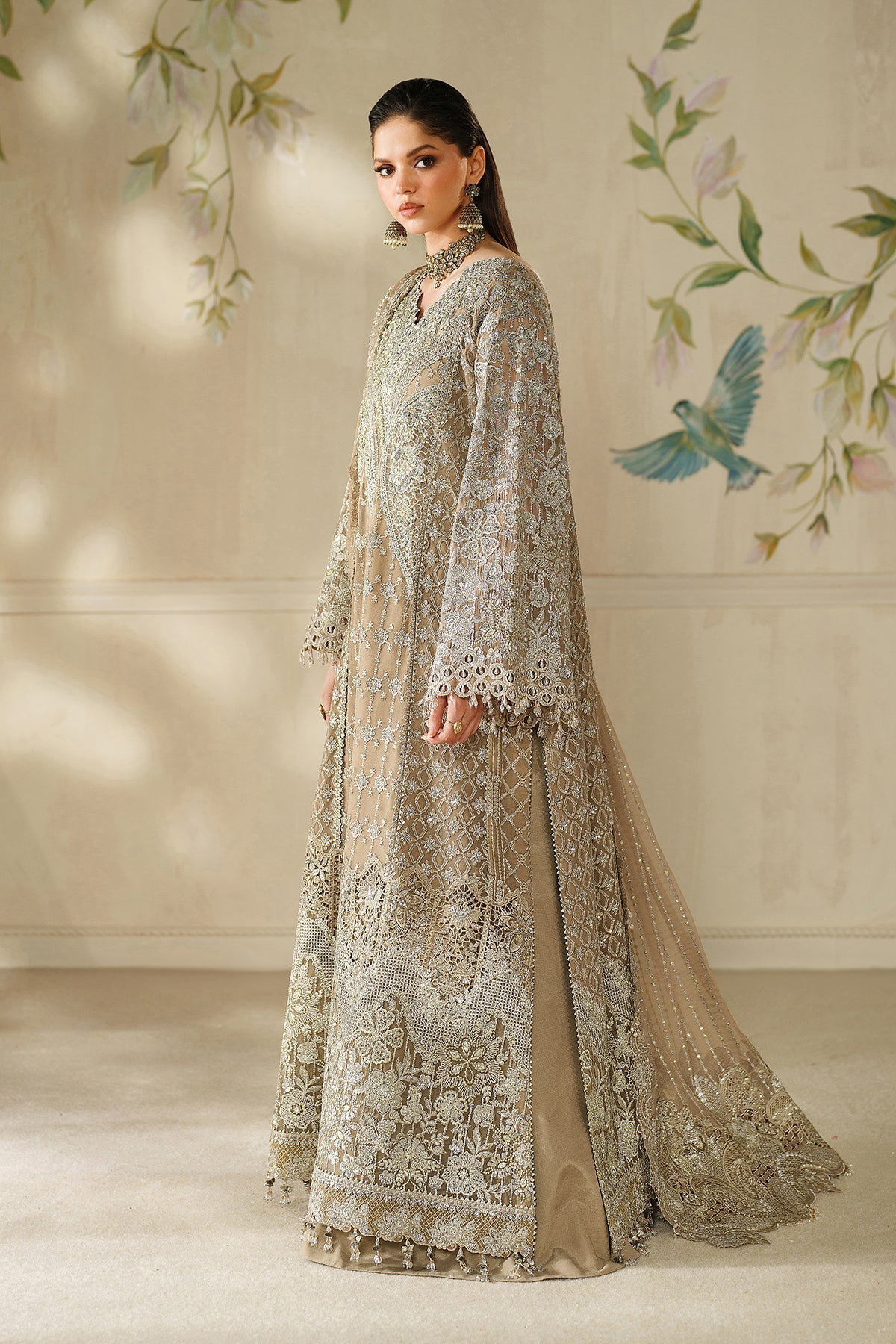 EMBROIDERED CHIFFON CH14-08 STITCHED