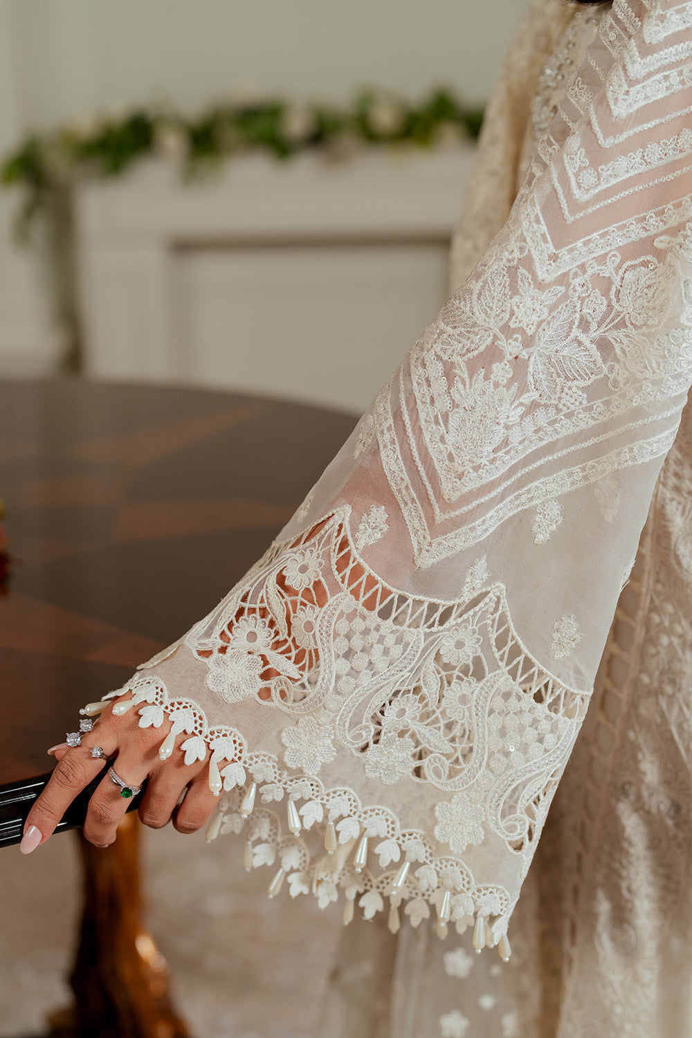 Baroque Chantelle 24 - Embroidered Chiffon White