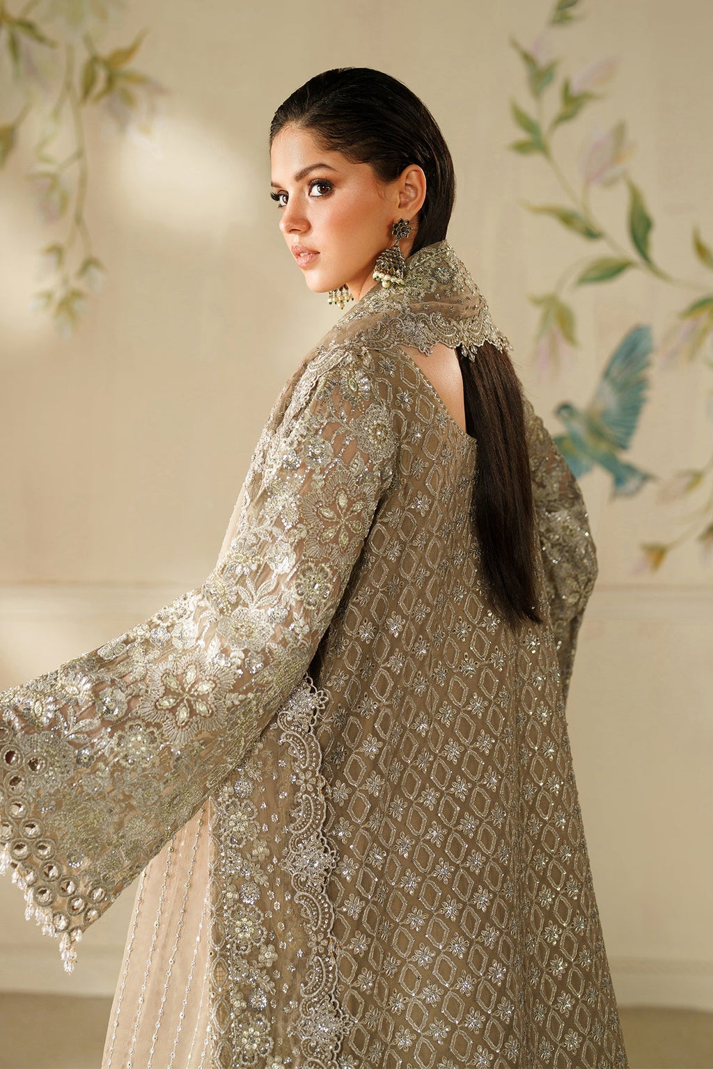 EMBROIDERED CHIFFON CH14-08 STITCHED