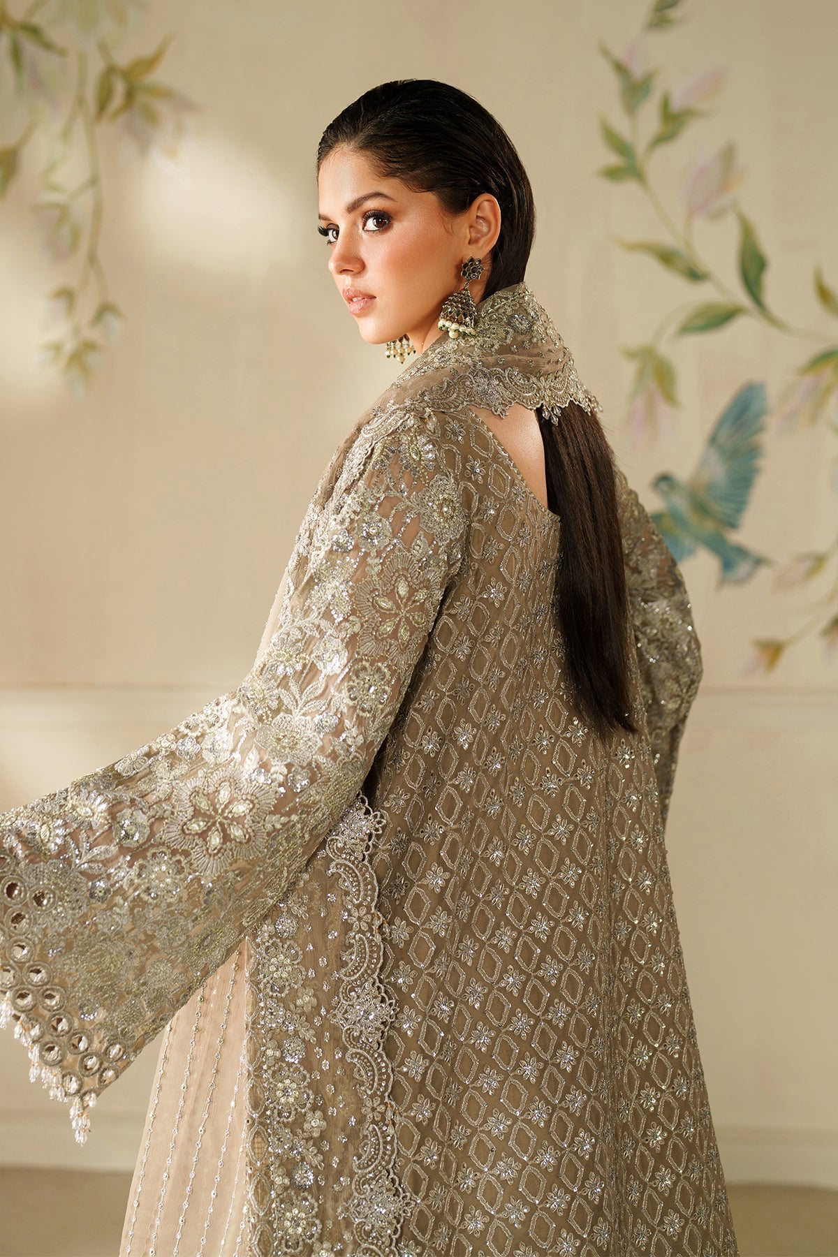 EMBROIDERED CHIFFON CH14-08 STITCHED
