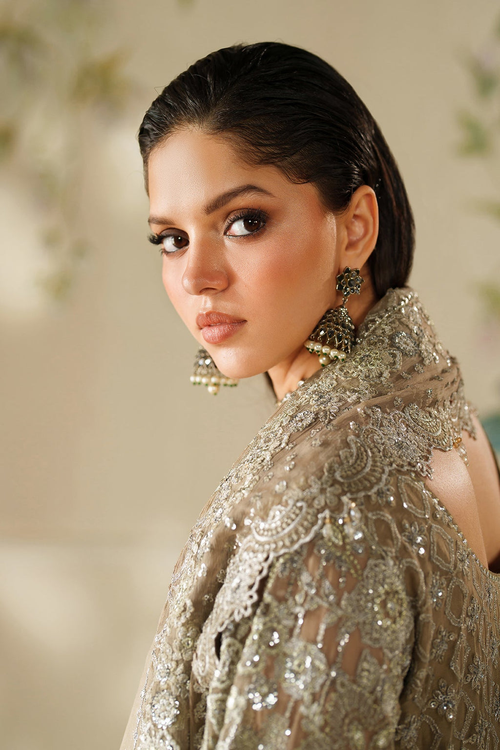 EMBROIDERED CHIFFON CH14-08 STITCHED