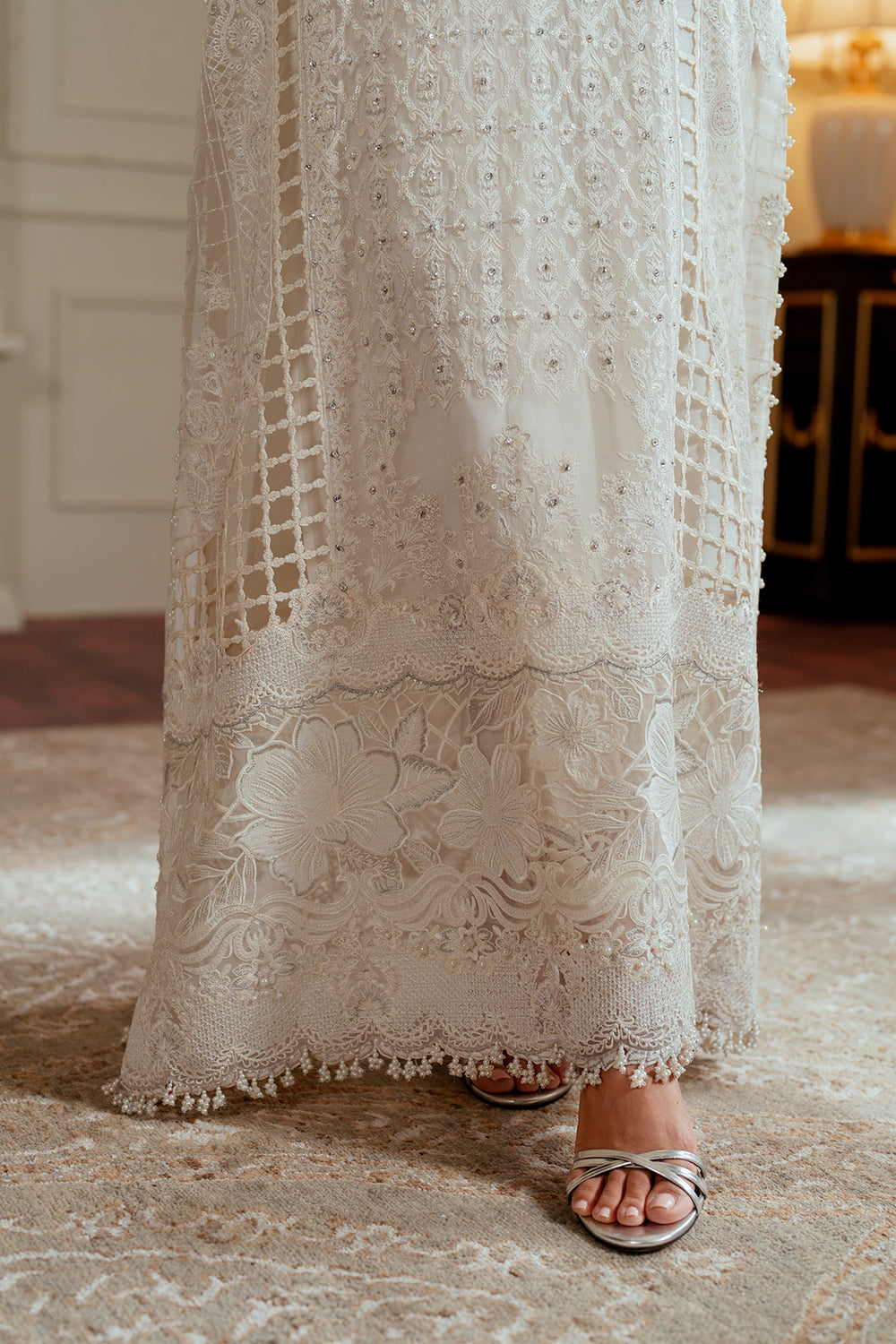 Baroque Chantelle 24 - Embroidered Chiffon White