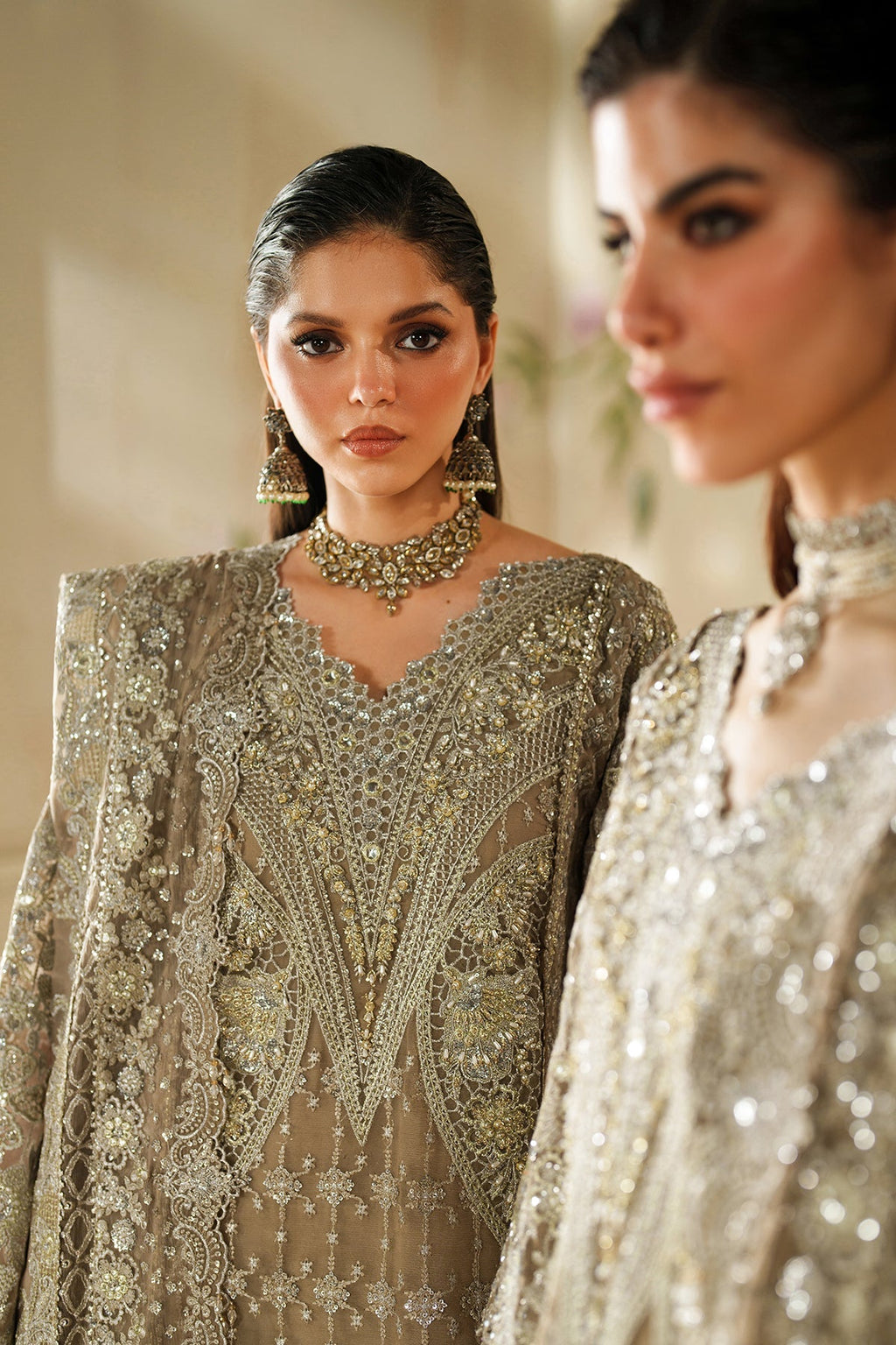EMBROIDERED CHIFFON CH14-08 STITCHED