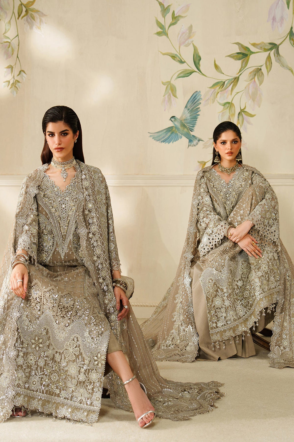 EMBROIDERED CHIFFON CH14-08 STITCHED