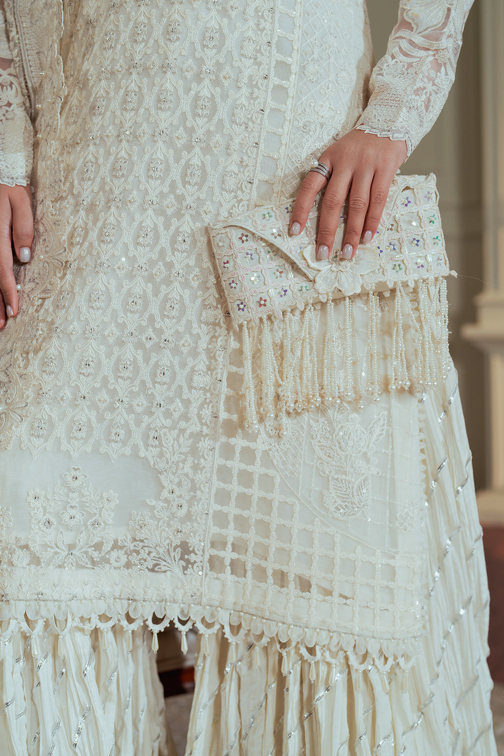 Baroque Chantelle 24 - Embroidered Chiffon White