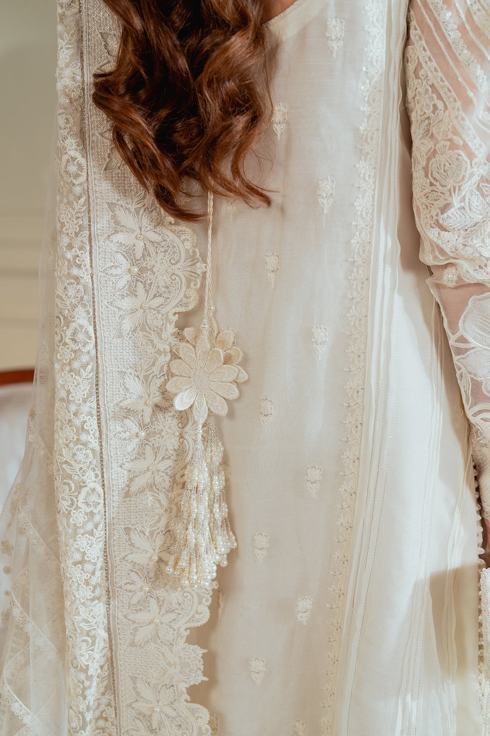 Baroque Chantelle 24 - Embroidered Chiffon White