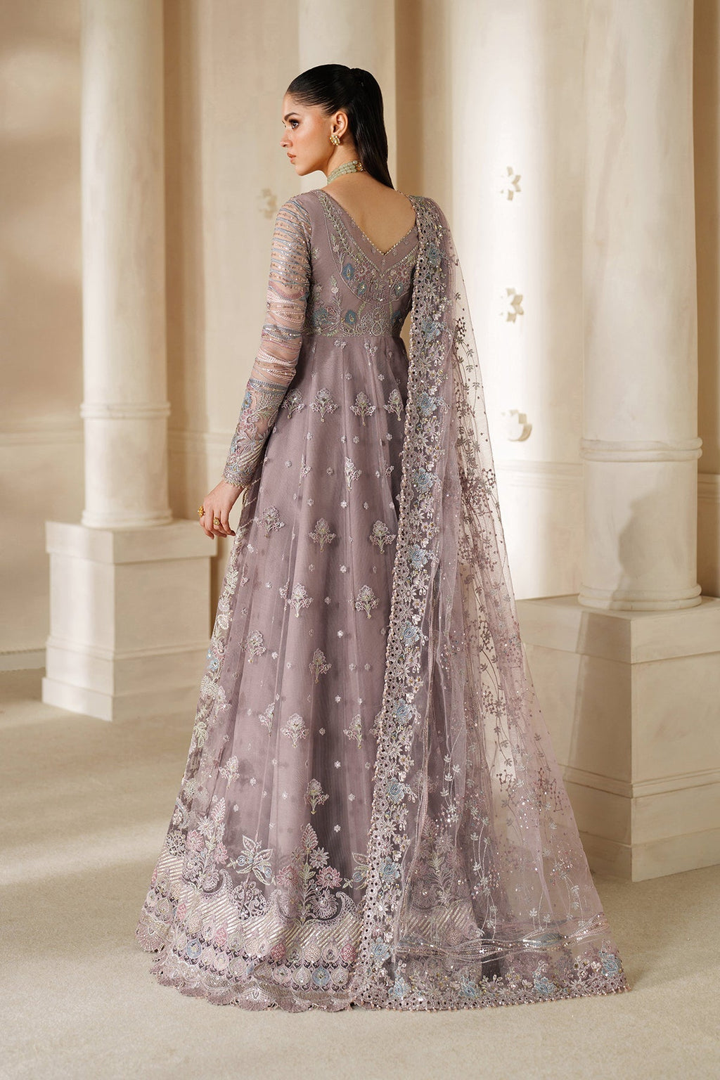 EMBROIDERED NET CH14-04 STITCHED
