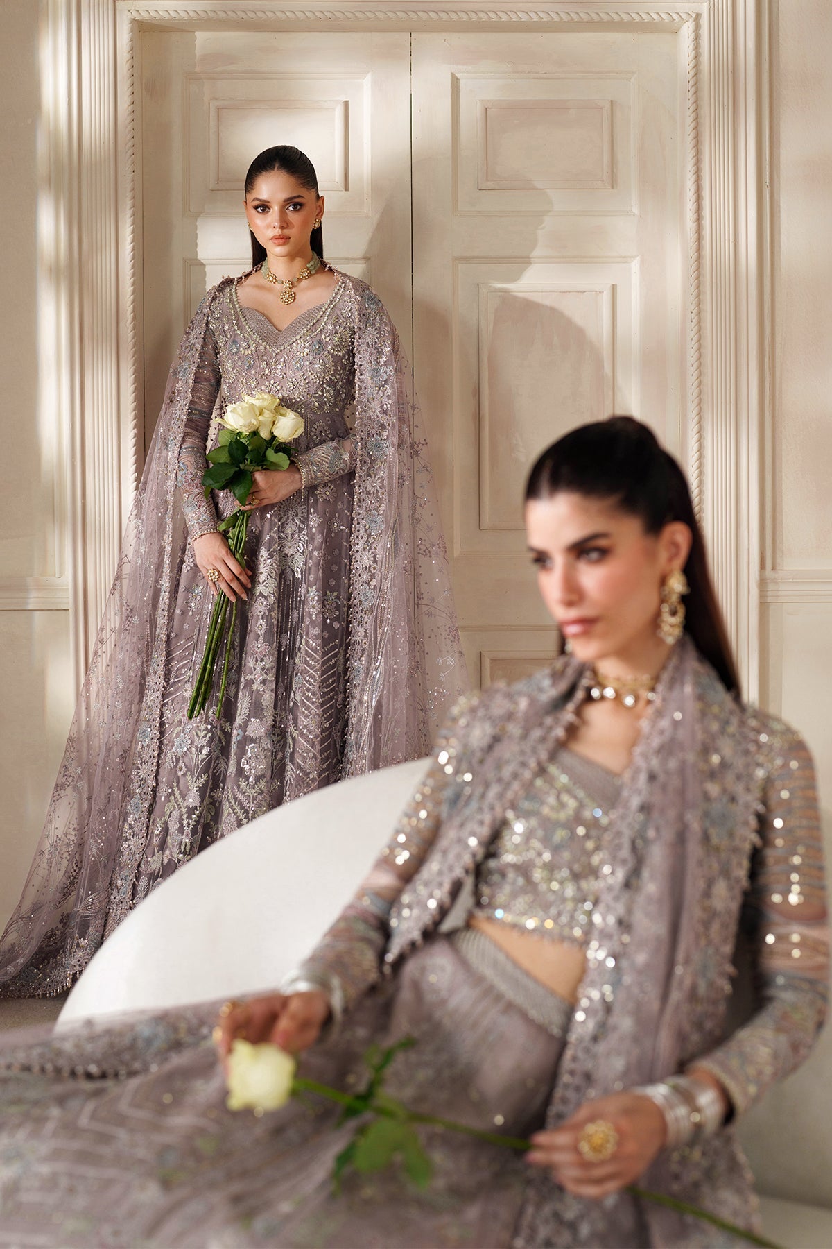 EMBROIDERED NET CH14-04 STITCHED
