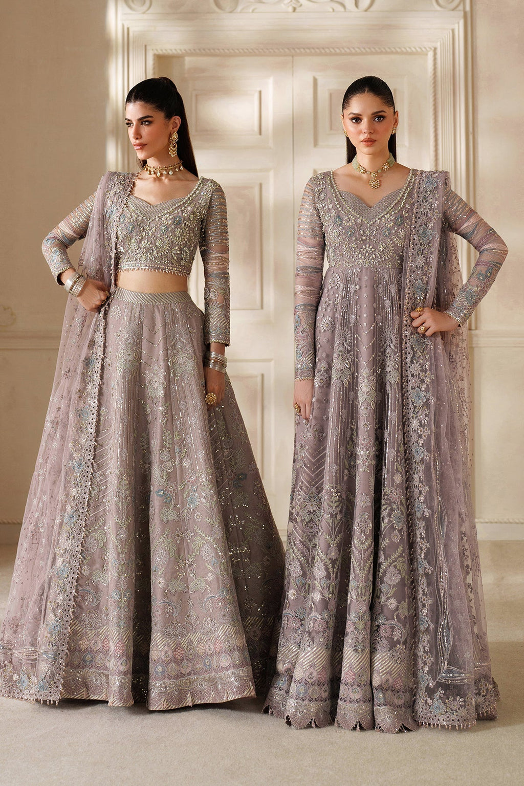 EMBROIDERED NET CH14-04 STITCHED