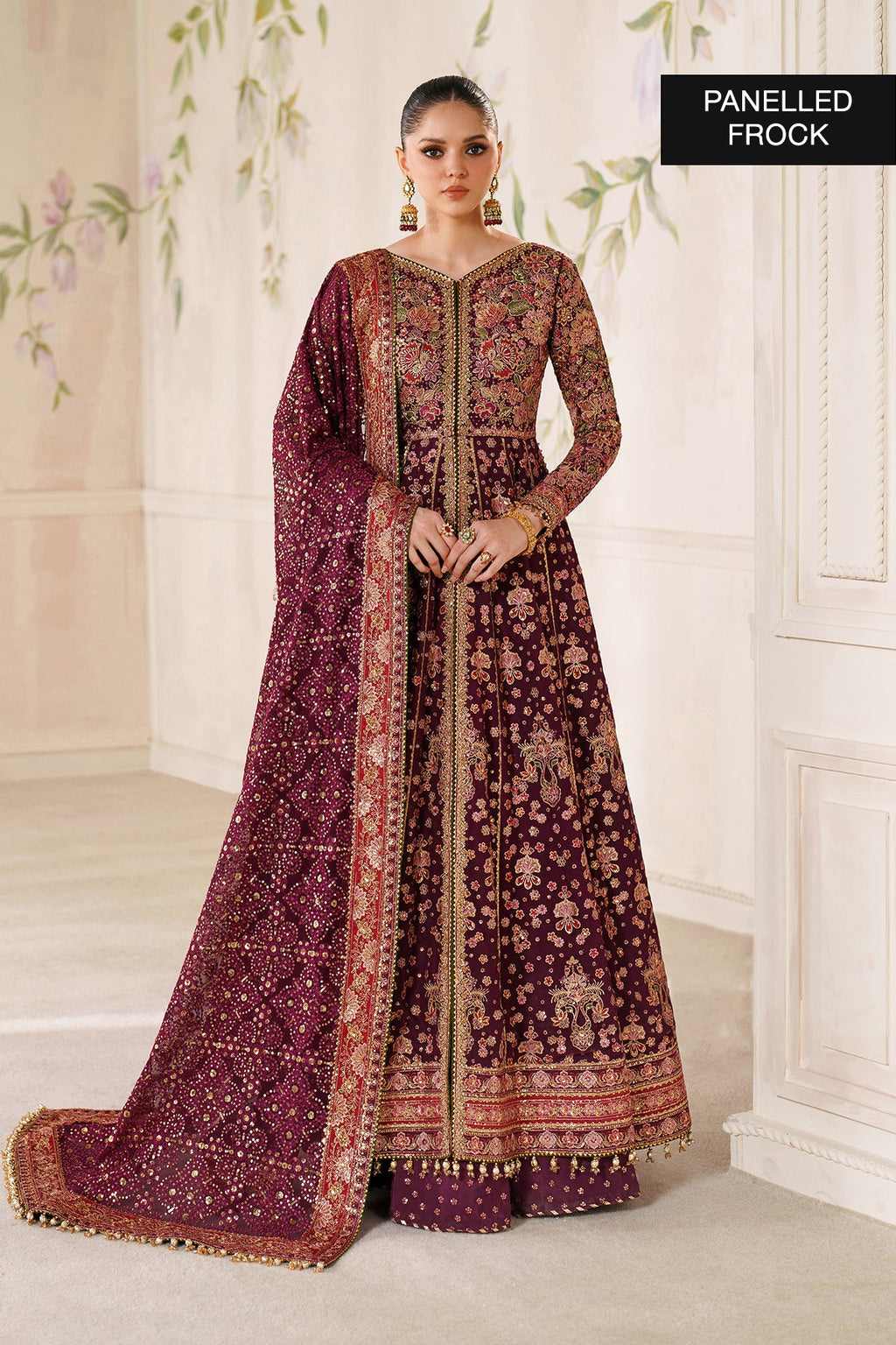 EMBROIDERED CHIFFON CH14-05 STITCHED