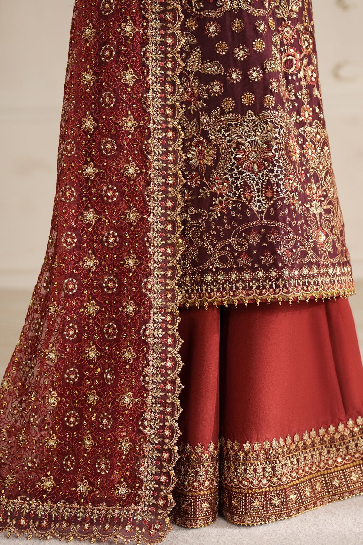 EMBROIDERED CHIFFON CH14-07 STITCHED
