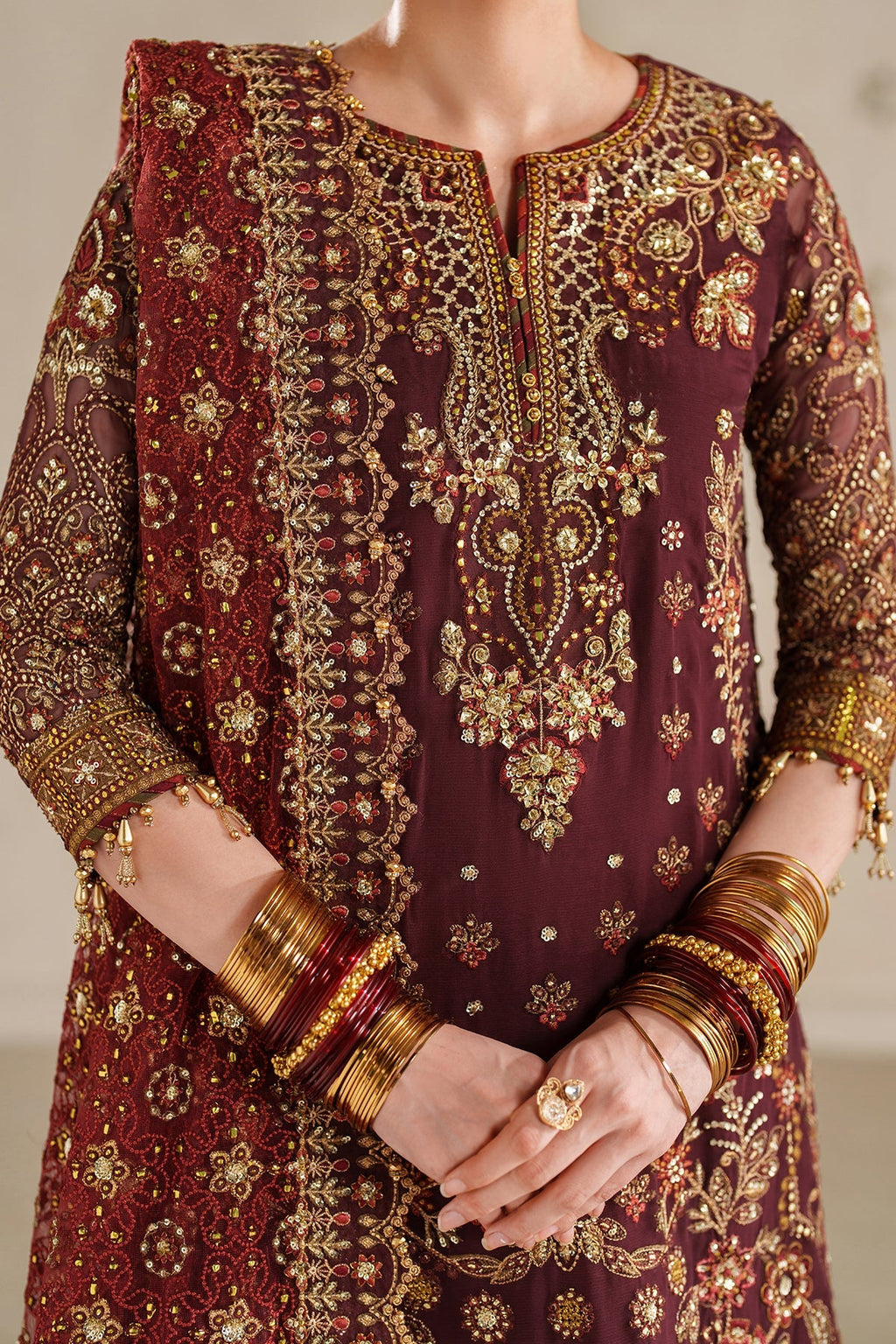 EMBROIDERED CHIFFON CH14-07 STITCHED