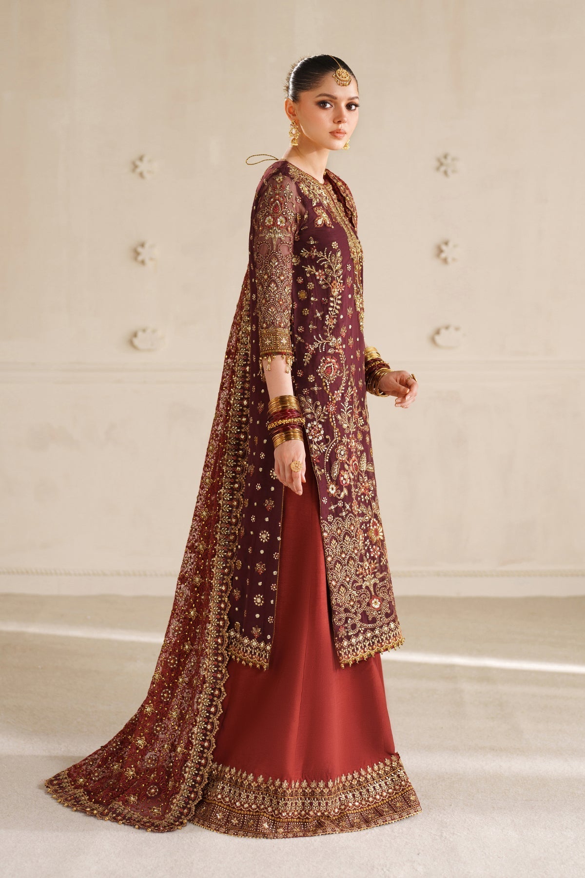 EMBROIDERED CHIFFON CH14-07 STITCHED