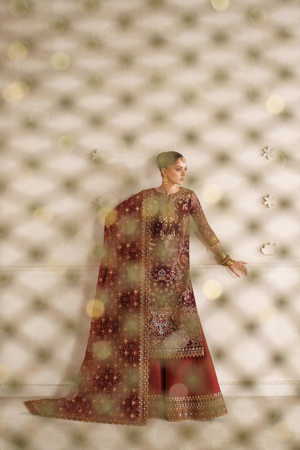 EMBROIDERED CHIFFON CH14-07 STITCHED