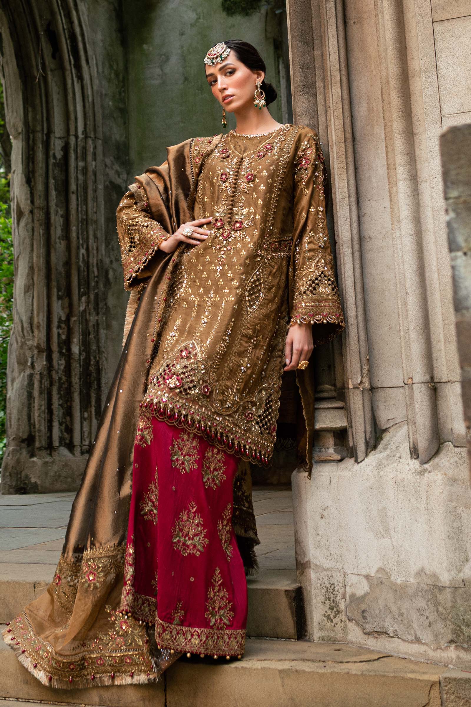 3 Piece Unstitched Embroidered Raw Silk Suit