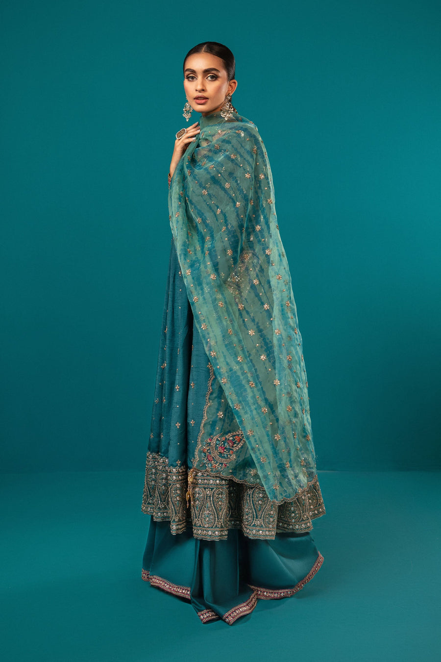 Maria B - Embroidered RTW 24 - Teal Green