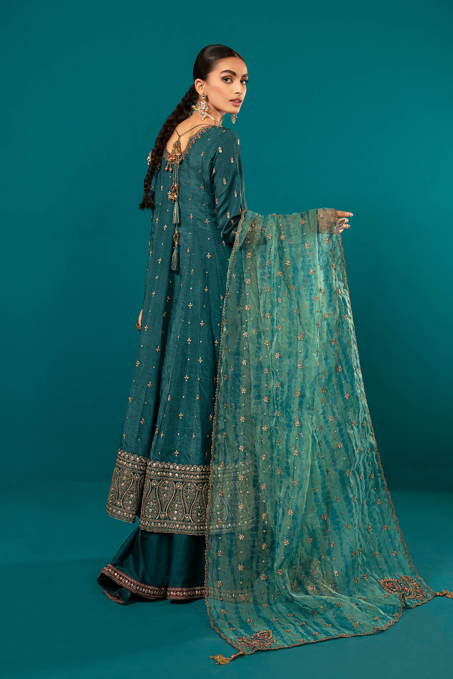 Maria B - Embroidered RTW 24 - Teal Green