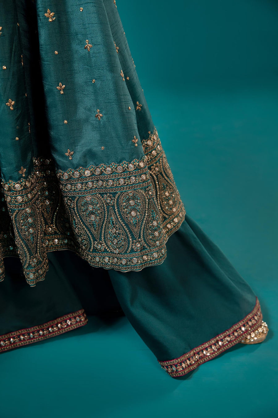 Maria B - Embroidered RTW 24 - Teal Green